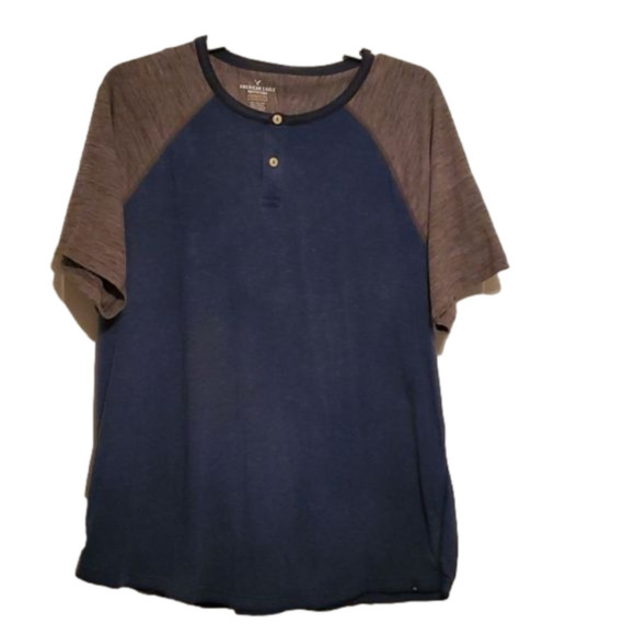 AmericanĀ Eagle Outfitters Men's Blue & Grey 2 Button Shirt size XXL - Picture 1 of 6